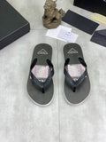 Prada Gray Patterned Flip-Flop Sandals — hero