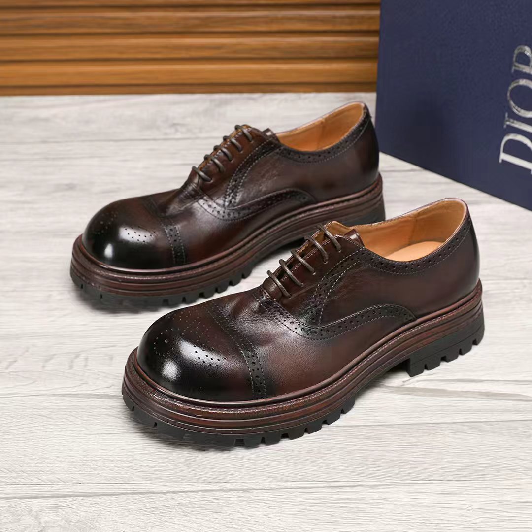 Dior Lace-Up Brogue Shoes — side