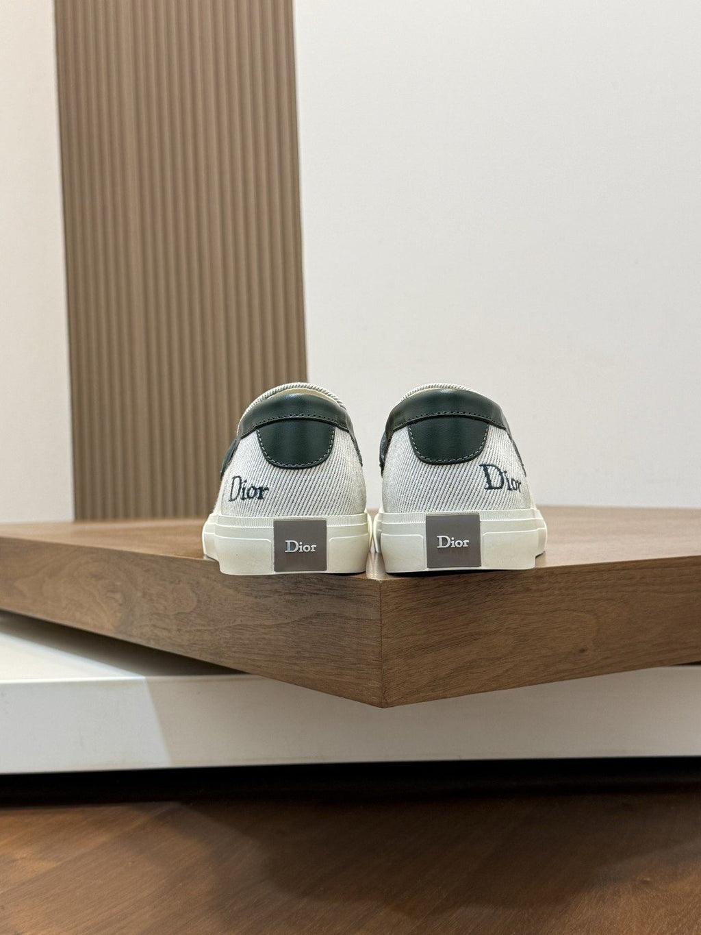 Dior Men's Vamp-Strap Slip-On Shoes — back