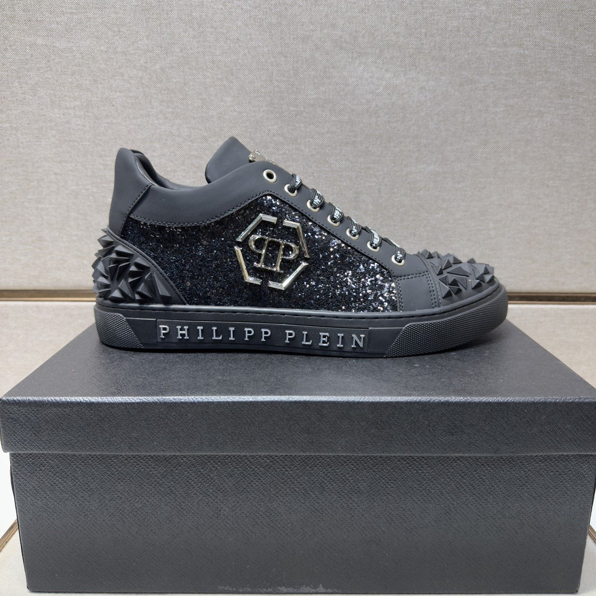 Philipp Plein Studded Panel Low-Top Sneakers — hero