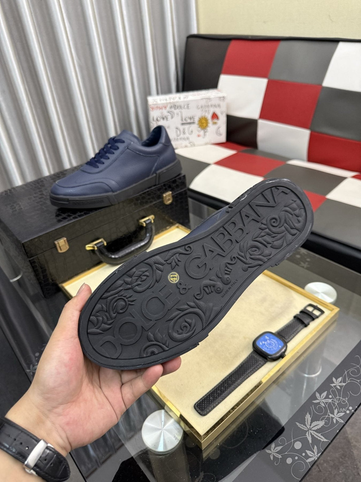 Dolce & Gabbana Low-Top Lace-Up Sneakers — side