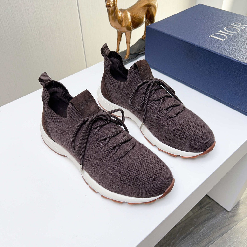 Dior Knit Lace-Up Sneakers — front