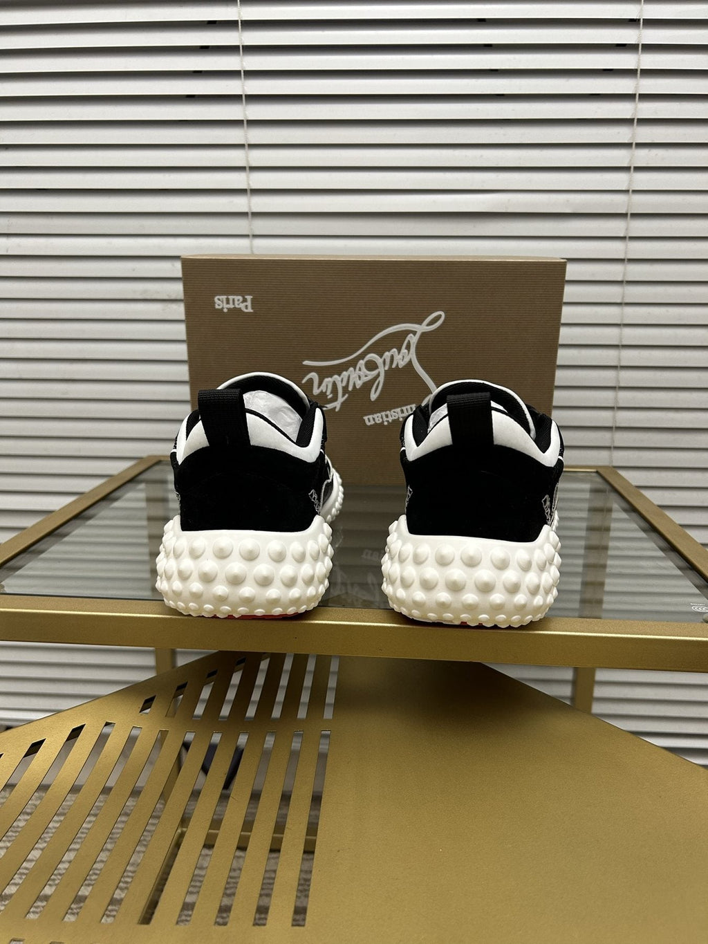 Christian Louboutin Contrast Trim Sneakers — back