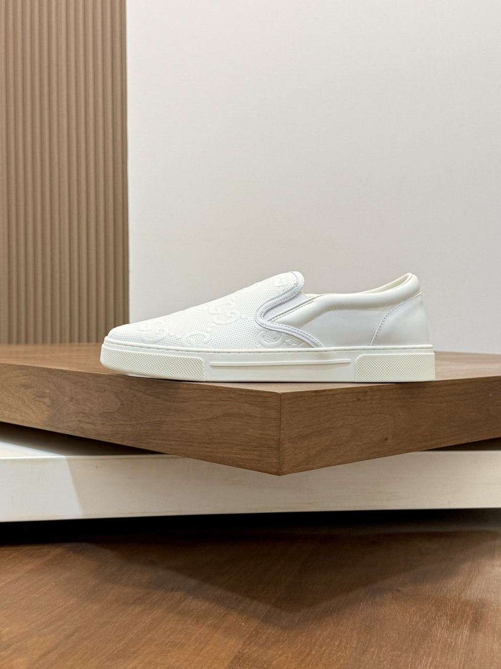 Gucci Embossed Slip-On Sneakers — side